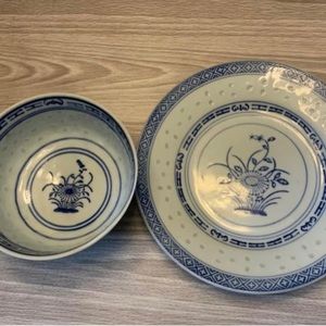Vintage Asian bowl and plate!